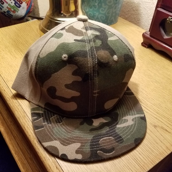Other - Camouflage Snapback Hat | Camo/Tan